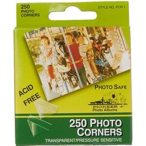 Pioneer PCR-1 Photo Corners Self Adhesive, Clear, 250-Pack,Multicolor